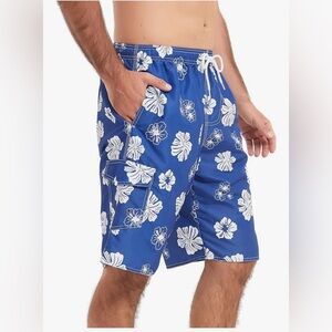Mens Swim Trunks Swimming Shorts Swimwear Bathing Quick Dry Mesh Lining Blue 3XL